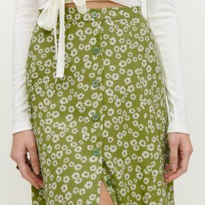 Reformation Hermosa Skirt | Size 12 | Fennel